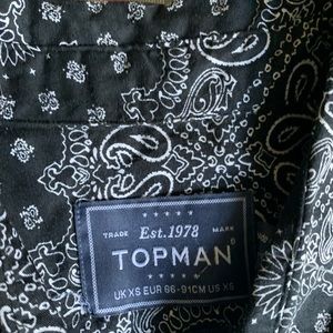 Topman Black button up